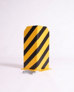 Eckanfahrschutz aus Flachstahl, gelb-schwarz, für Regal- und Lagerbereiche – PRIMA4U